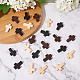 PandaHall 90pcs Wood Cross Pendants 3 Color Blessing Cross Charm Spacer Beads for Party Favors WOOD-PH0009-17-5