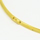 ブラスカラーネックレス作り  硬いネックレス  ゴールドカラー  135mm  3.5mm KK-D344-G-2