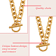 ANATTASOUL 2Pcs 2 Colors Alloy Cable Chain Necklace for Men Women NJEW-AN0001-19-3