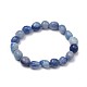 Natürliche blaue Aventurin Stretch Perlen Armbänder BJEW-K213-C18-1