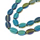Hebras de perlas de vidrio transparentes pintadas GLAA-E033-06C-07-3