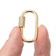 Brass Micro Pave Cubic Zirconia Screw Carabiner Lock Charms ZIRC-G160-21G-5