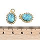 Овальные подвески из синтетической бирюзы KK-U043-46G-A-3