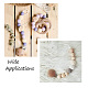 300pcs 6 styles de perles en bois de fil naturel WOOD-TA0001-63-10