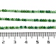 クリアガラスビーズ連売り  小さなビーズ  多面カット  ラウンド  グリーン  2mm  穴：0.6mm  約188個/連  14.09''（35.8センチメートル） GLAA-H027-01G-5