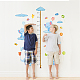 SUPERDANT 3 PCS/set Height Chart Elephant Cloud Height Chart Rainbow Lollipop Wall Sticker PVC Growth Charts Ruler 40 to 160 cm Height Measure for Nursery Bedroom Living Room DIY-WH0232-037-7