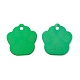 アルミ合金ペンダント  ペットの犬と猫のタグ  犬の足跡  春の緑  35x33x1mm  穴：3.7mm ALUM-L001-A07-1