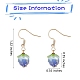 3D Resin Flower Dangle Earrings EJEW-SW00019-01-2