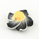 Plumeria hecha a mano de arcilla polimérica flor 3D abalorios CLAY-Q192-15mm-01-2