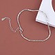 925 Sterling Silver Chain Anklets AJEW-BB60894-A-1
