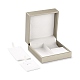 Puレザージュエリーボックス  ペンダント用  リングとブレスレットのパッケージボックス  正方形  淡い茶色  9x9x4.5cm CON-C012-05B-3