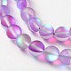 Dyed Synthetic Moonstone Round Beads Strands G-L376-10mm-A01-1