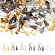 スーパーファインディング DIY ピンチベイル ジュエリーメイキング ファインディングキット  真鍮のアイスピックピンチとベイルのスナップを含む  ミックスカラー  11~20x4~7mm  360個/箱 KK-FH0005-13-1