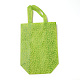 環境に優しい再利用可能なエコバッグ  不織布ショッピングバッグ  緑黄  26.6x12.75x31cm ABAG-L004-N02-3