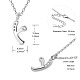SHEGRACE Rhodium Plated 925 Sterling Silver Initial Pendant Necklaces JN921A-2