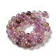 Hilos de perlas de cuarzo rutilado púrpura natural G-M427-A01-02-3