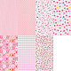 Gorgecraft 7pcs Baumwolle Craft Stoff Bündel Patchwork 50 x 50cm Quilten Nähen Patchwork verschiedene Muster Tücher für DIY Scrapbooking Artcraft (rosa) AJEW-GF0001-31F-3