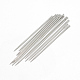 鉄の自己糸の手の縫い針  プラチナ  36x0.76mm、約12個/袋 IFIN-R232-01P-2