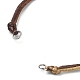 Fabrication de bracelets en cordon de nylon tressé réglable de couleur dégradée AJEW-JB01163-01-3