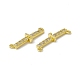 Rack Plating Brass Micro Pave Clear Cubic Zirconia Connector Charms KK-C007-37G-J-3