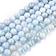 Chapelets de perles en aigue-marine naturelle G-F459-37B-2