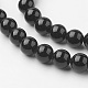 Natural Black Onyx Beads Strands G-G735-60-8mm-A-3