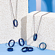 Unicraftale 201 перстень из нержавеющей стали с желобками для мужчин и женщин RJEW-UN0002-51C-BU-3