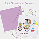 GLOBLELAND Enjoy the Ride Theme Clear Stamps Couple Travel Silicone Clear Stamp Seals for Cards Making DIY Scrapbooking Photo Journal Album Decoration DIY-WH0167-56-639-7