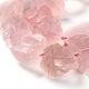 Грубые необработанные нити бусин из натурального розового кварца G-G010-03-3