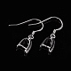 Rhodium Plated 925 Sterling Silver Earring Hooks STER-I009-07P-4
