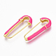 Brass Enamel Safety Pins Earrings JEWB-R015-01E-NF-1