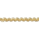 細線細工の段ボールレースリボン  波形  衣料品用  家の装飾  ゴールド  3/8インチ（9~10mm） OCOR-H105-05-3
