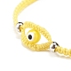 Bracelet de perles tressées mauvais œil au chalumeau BJEW-JB07857-02-3