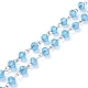 Chaînes de perles de verre électrolytique manuelles AJEW-JB00528-07-1