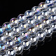 Chapelets de perles en verre transparent électrolytique GLAA-T032-T6mm-AB13-1
