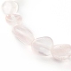 Bracciali elasticizzati con perline di quarzo rosa naturale per bambini BJEW-JB06250-07-5