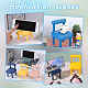 Nbeads 5 Sets 5 Colors Plastic Mini Chair Shape Cell Phone Stand AJEW-NB0004-06-5