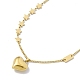 Ионное покрытие (ip) 304 ожерелье из нержавеющей стали с сердцем и звездой для женщин NJEW-F298-12G-1