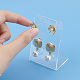 Delorigin 12 pièces 3 styles ensembles de présentoirs de boucles d'oreilles en verre organique et acrylique EDIS-DR0001-09-4