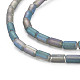 Hebras de perlas de vidrio transparentes esmeriladas electrochapadas EGLA-T008-026-B01-3