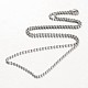 Halskette mit Kugelketten aus Edelstahl NJEW-JN01427-01-2