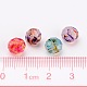 Faceted Spray Painted Glass Beads X-DGLA-R031-8mm-M-4