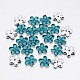 Back Plated Faceted Flower Taiwan Acrylic Rhinestone Beads ACRT-M05-10-03-1