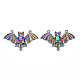 Rainbow Color Alloy Chandelier Components Link Rhinestone Settings PALLOY-S180-294-NR-2
