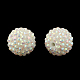 Perles de strass en résine de couleur AB RESI-S315-12x14-16-1