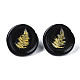 Flat Round with Sailboat Stud Earrings for Women EJEW-N046-014-NR-3