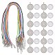 DIY 20pcs transparentes klares Glas Daumenabdruck flache runde Halsketten-Kits DIY-ZZ0001-04-1