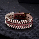 Casual Unisex Braided Leather Bracelets BJEW-BB15591-2