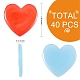 40pcs 2 couleurs coeur argile de colle de silicone DIY-SZ0003-44-2