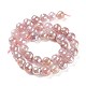 Round Natural Electroplated Strawberry Quartz Beads G-P447-B02-01-2